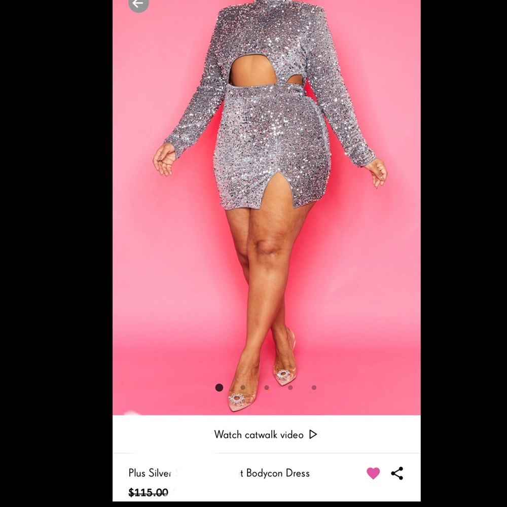 Sequin Cut out Body Con dress